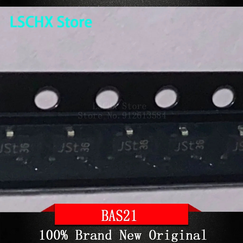 50pcs BAS20 BAS21 BAS29 SOT-23 Switching Diodes – General Purpose