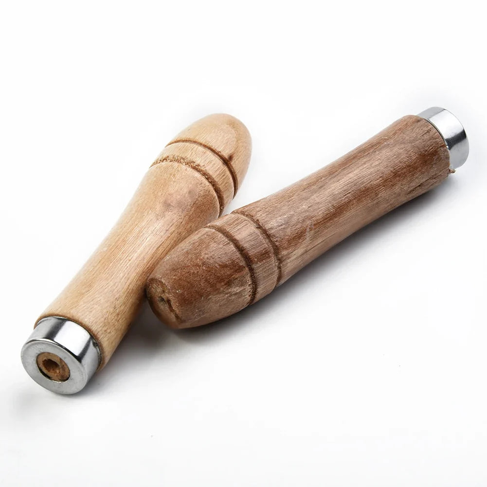 10-Pack Wooden File Handles with Metal Collar – 90mm