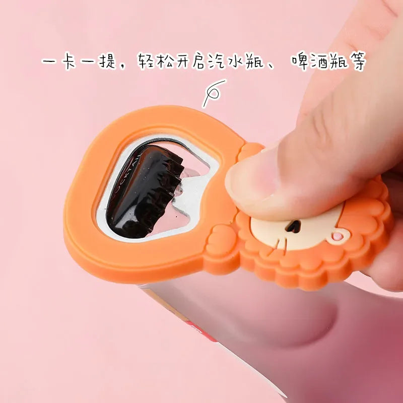Cartoon Small Animal Bottle Opener Refrigerator Magnet Pvc Soft Glue