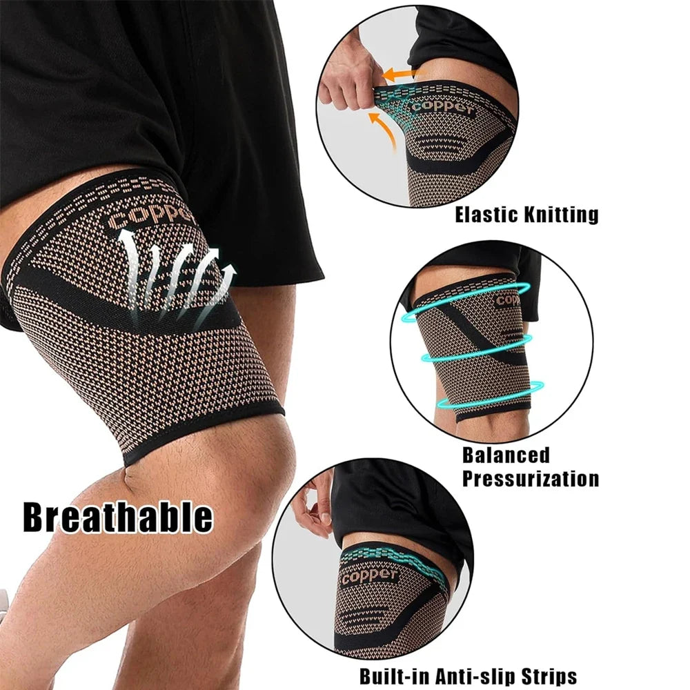 Copper Thigh Compression Sleeve – Hamstring & Quad Support