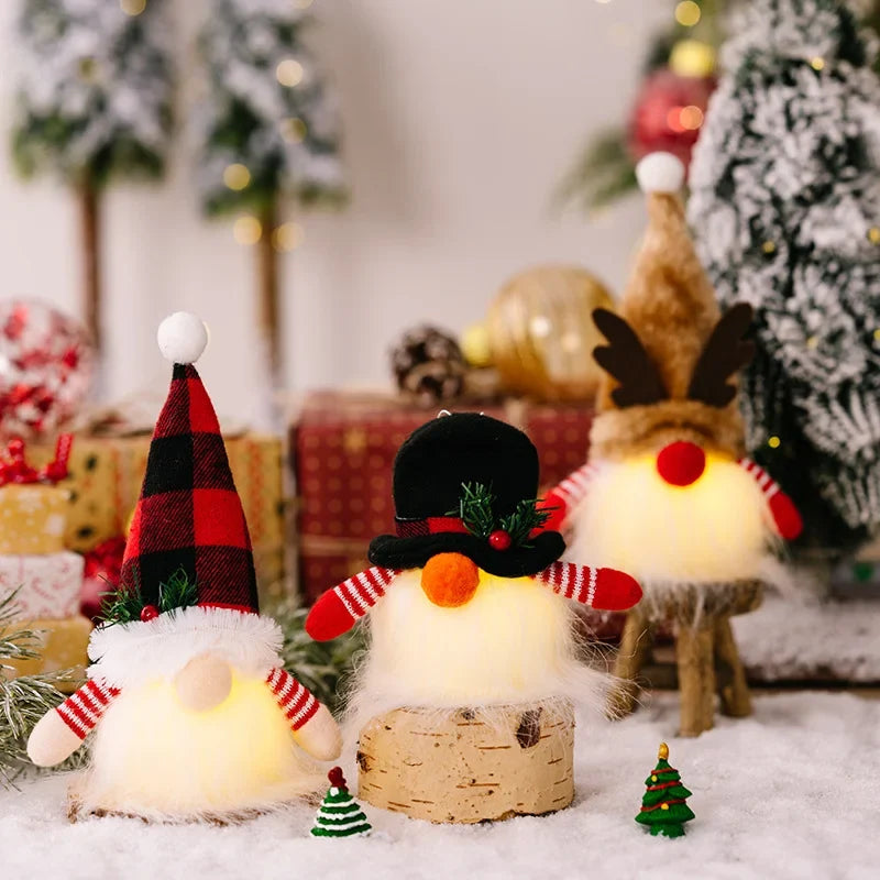 Christmas LED Gnome Plush Doll Pendant | Xmas Tree Ornament