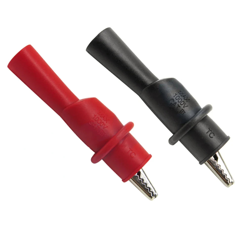 Alligator Test Clips 1000V 10A – 10mm Crocodile Clamps Red & Black