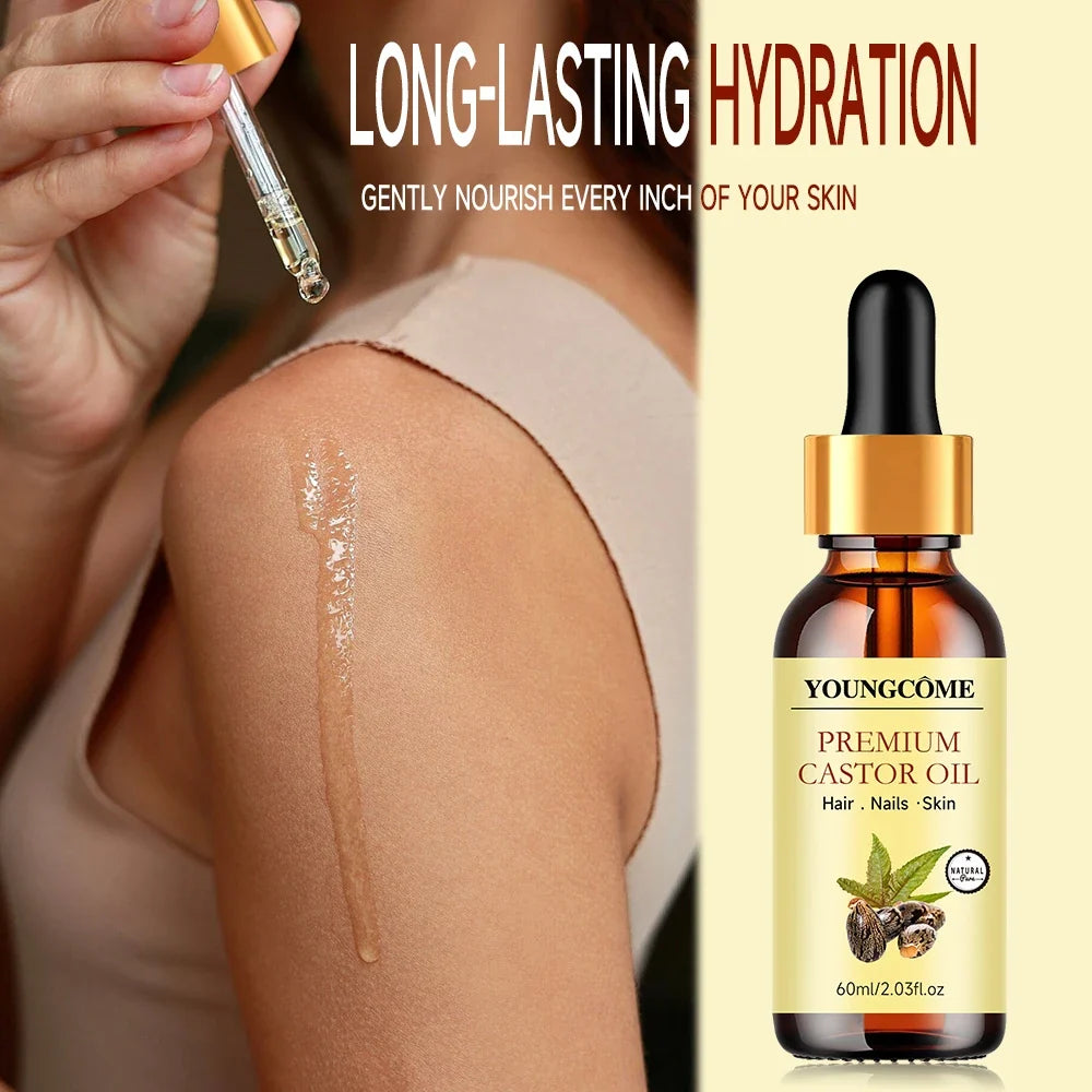Pure Cold-Pressed Castor Oil for Hair, Skin & Lashes | 40/60ml
