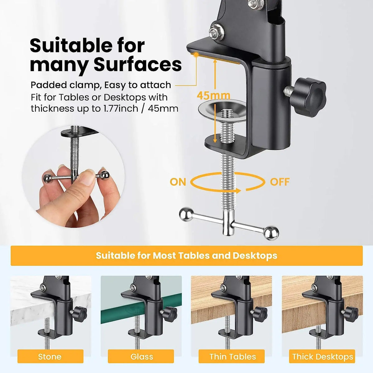 VeFly Flexible Arm Phone Tripod Stand | 360° Rotation Desk Mount