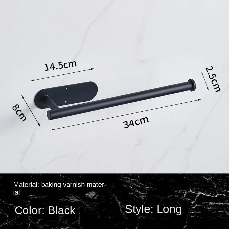 Wall-Mount Stainless Steel Paper Towel & Toilet Roll Holder