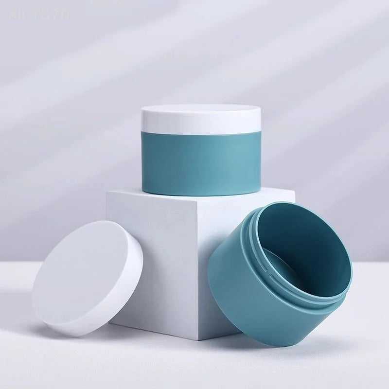 100g Refillable Blue Plastic Cosmetic Jars | Travel Cream Container