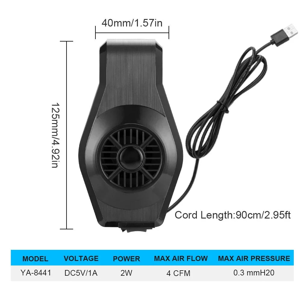USB Mini Fish Tank Cooling Fan with Speed Control