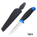 Fish Fillet Knife Stainless Steel Rubber Grip & Sheath