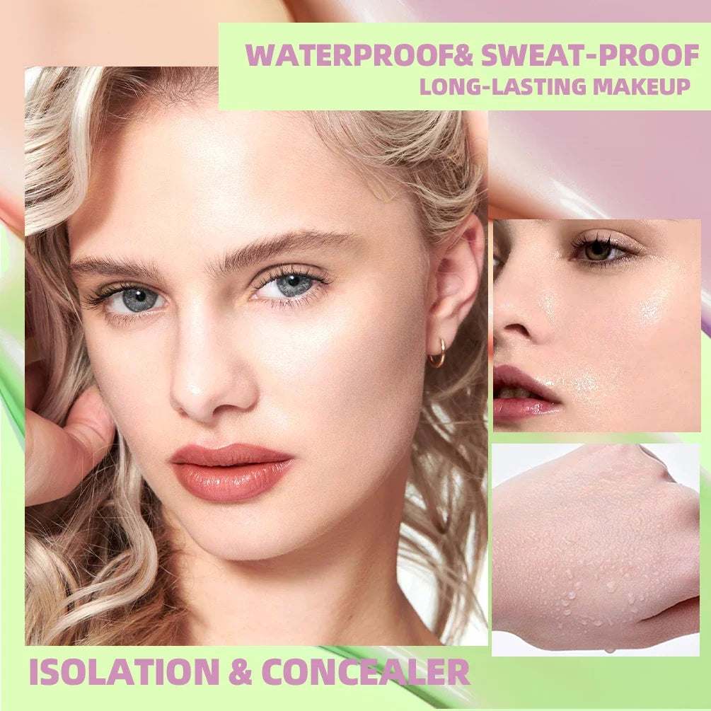 QiBest 2-Pack Liquid Concealer & Face Primer – Brightening