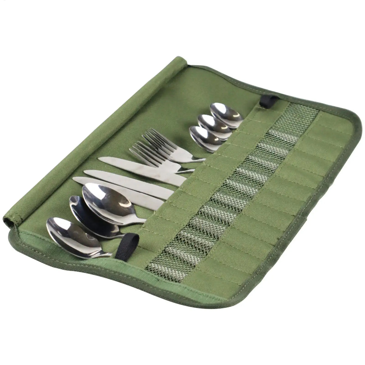Outdoor Cutlery Roll-Up Bag – 13-Pocket Travel Pouch