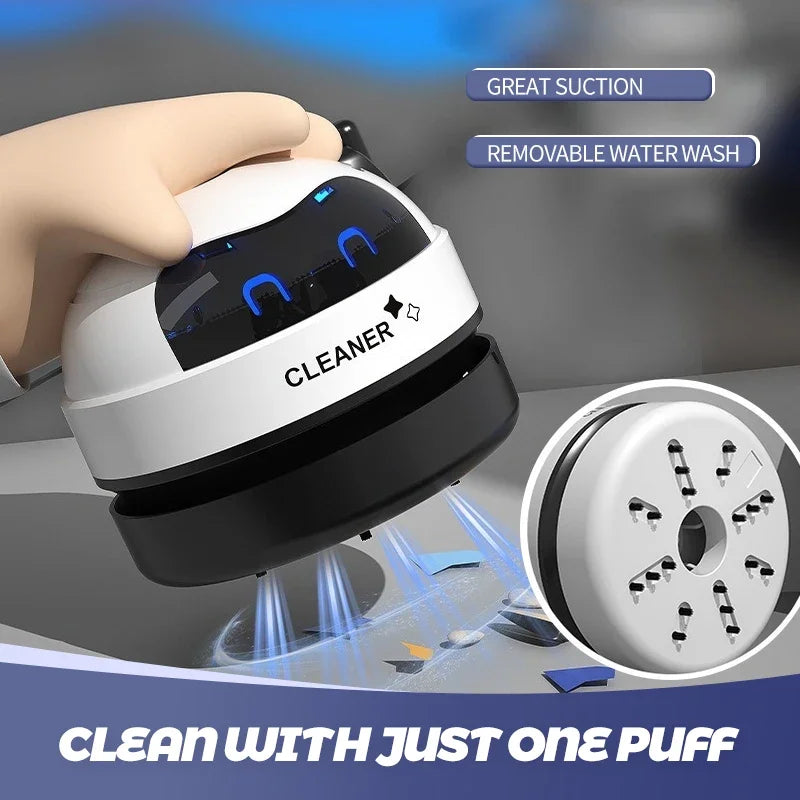 Mini Rechargeable Desktop Vacuum – Keyboard & Desk Cleaner