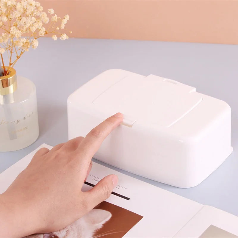 Wet Tissue Box Wipes Dispenser Portable Napkin Storage Holder