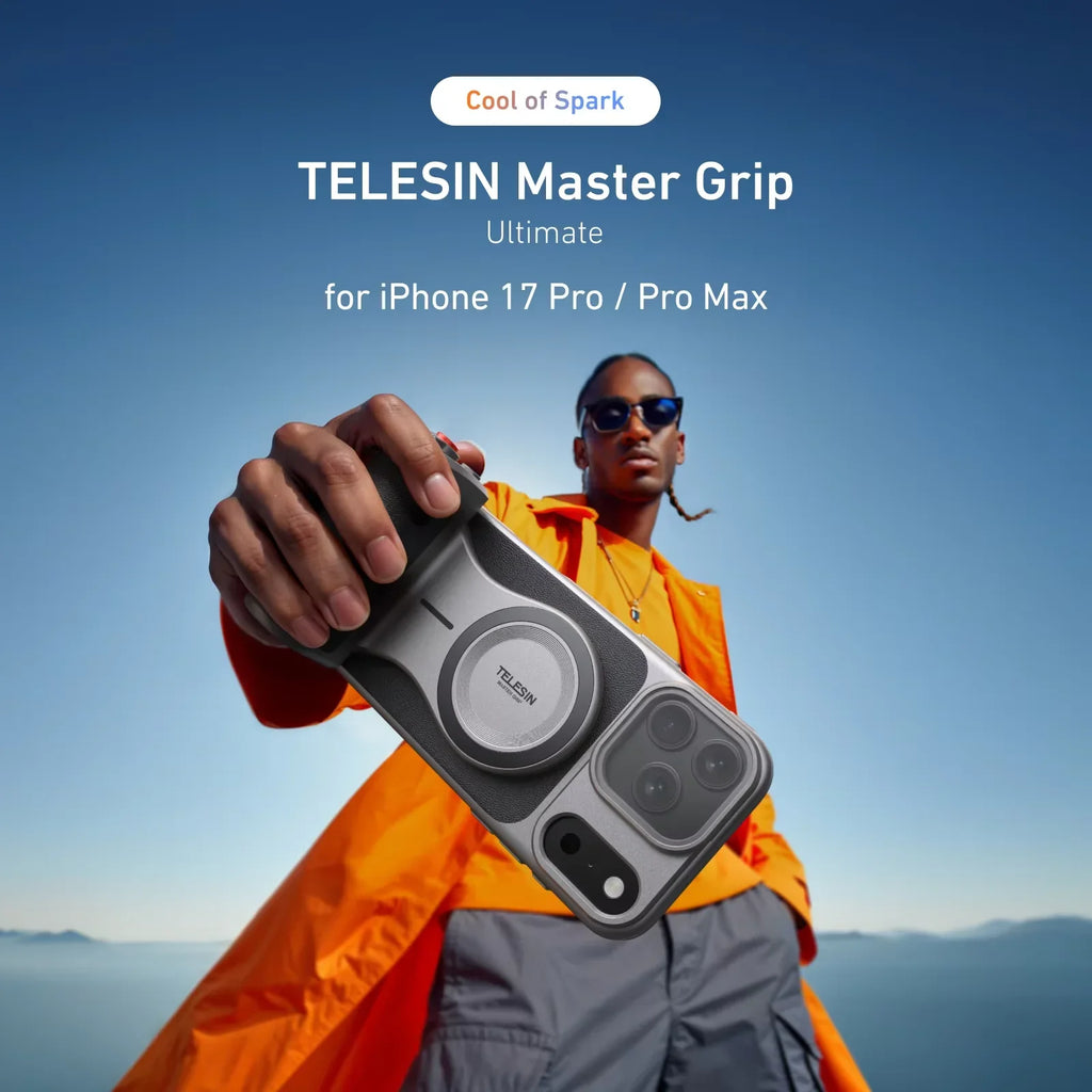 TELESIN Master Phone Camera Grip IPhone17 Max Magnetic Hand Holder