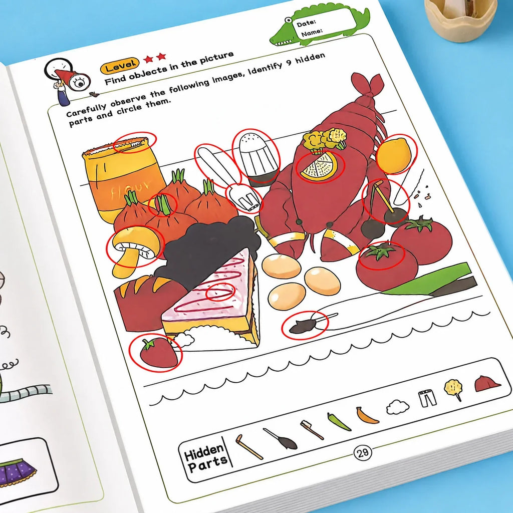 Hidden Pictures Look Find Book 32 Pages Kids Concentration Training