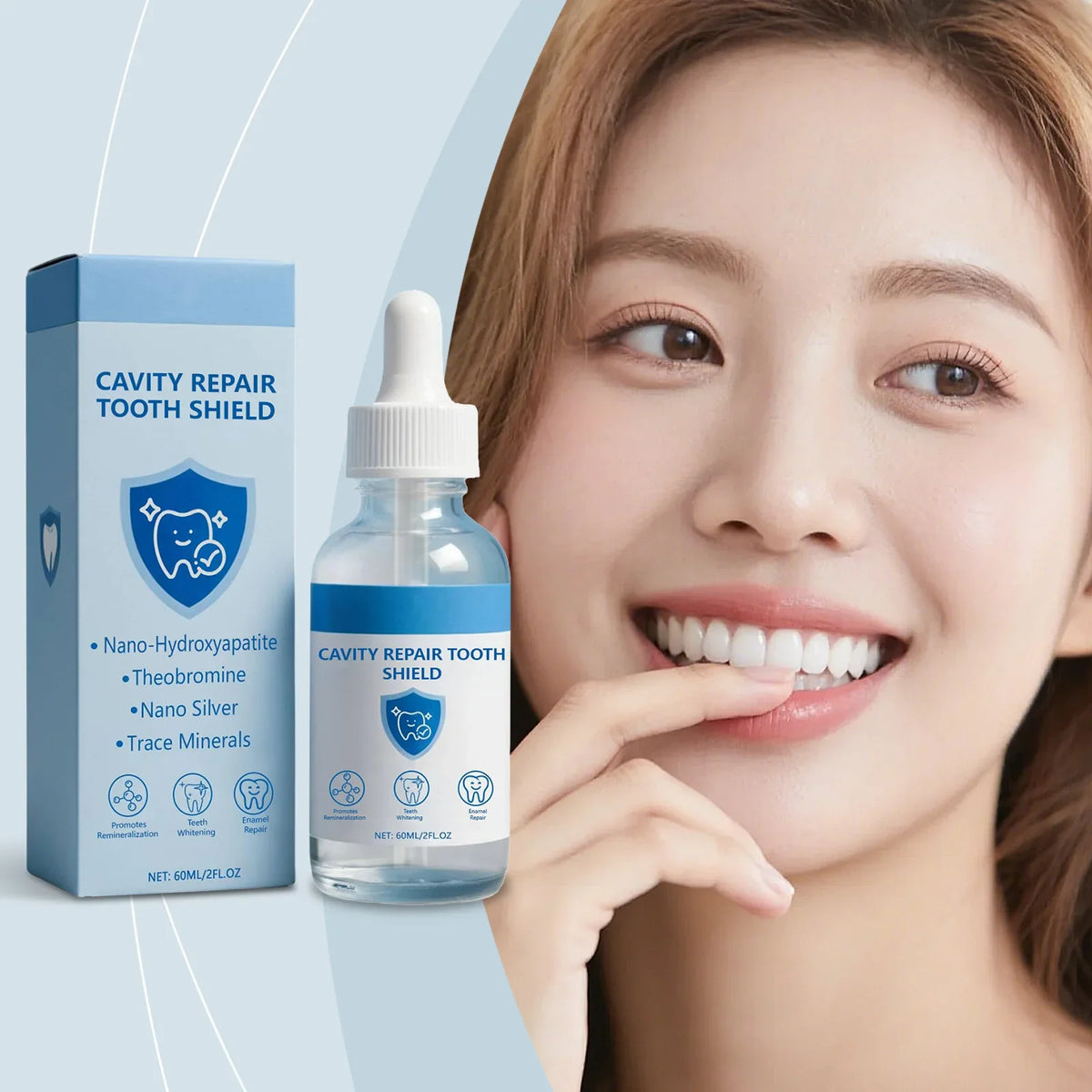 60ml Teeth Whitening Polish & Enamel Repair Gel | Oral Care