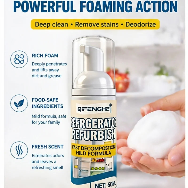 Foam Spray Fridge Cleaner – Removes Grease, Stains & Odours