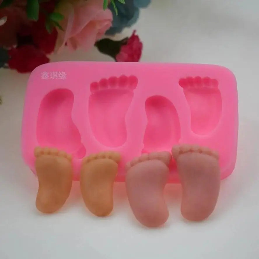 3D Baby Feet Silicone Mold – Fondant Chocolate Cake Baking