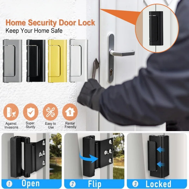 Childproof Door Reinforcement Lock – 800 lb Night Latch