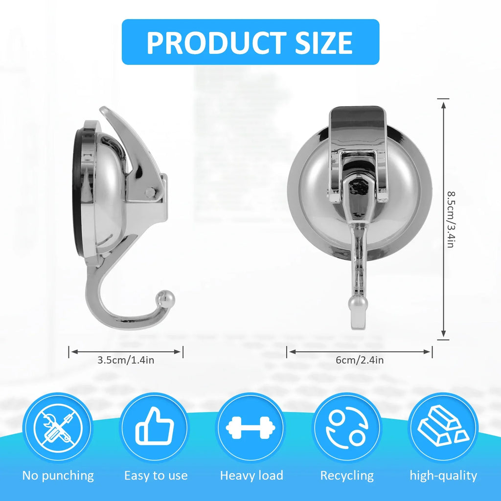 Heavy Duty Suction Cup Hooks Strong Vacuum Shower Bathroom Kitchen No