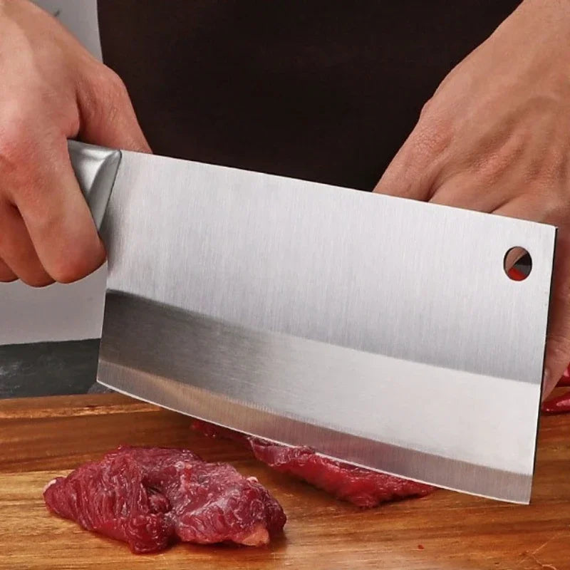 PLYS 2-Piece Meat Cleaver & Slicer Stainless Steel Knife Set