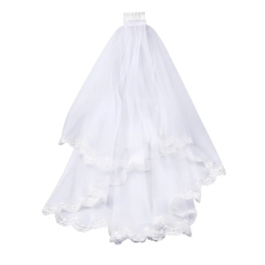 Bridal French Lace Veil | Elegant Wedding Hair Accessory