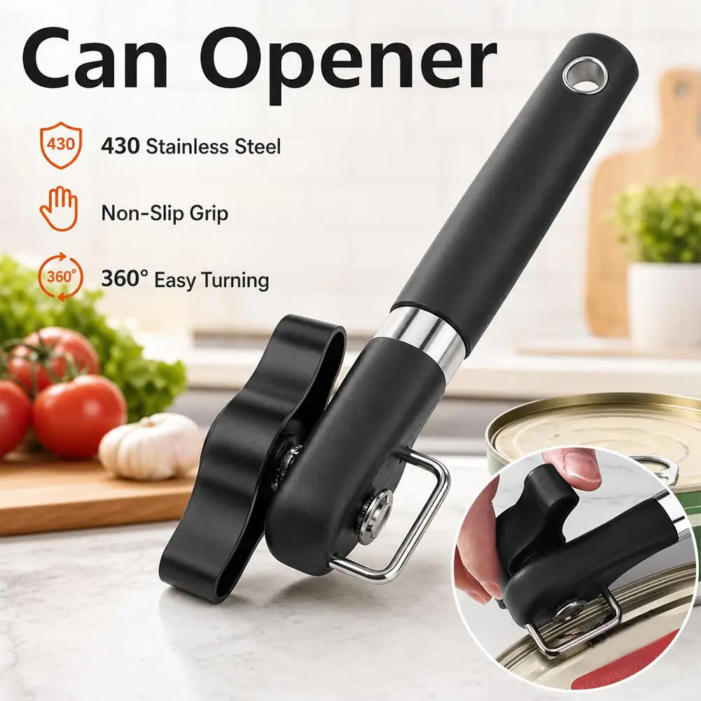 Manual Can Opener – Smooth Edge Stainless Steel Kitchen Tool