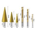 6-Piece Step Drill Bit Set – 4-12 to 4-32mm Wood Hole Saw Kit