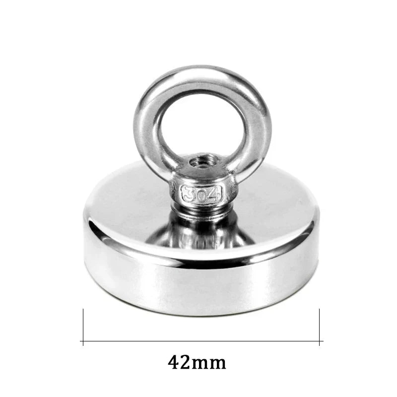 N52 Neodymium Fishing Magnet | Strong Search Hook 9–61kg