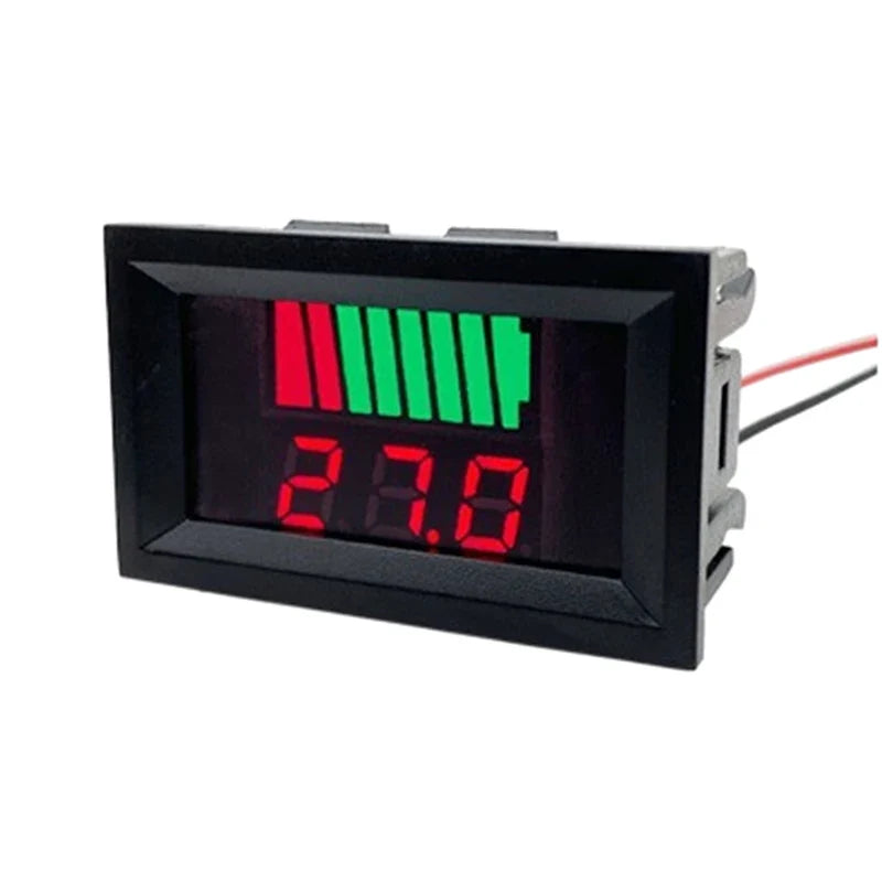 Battery Charge Level Indicator 12V–60V LED Voltmeter Tester