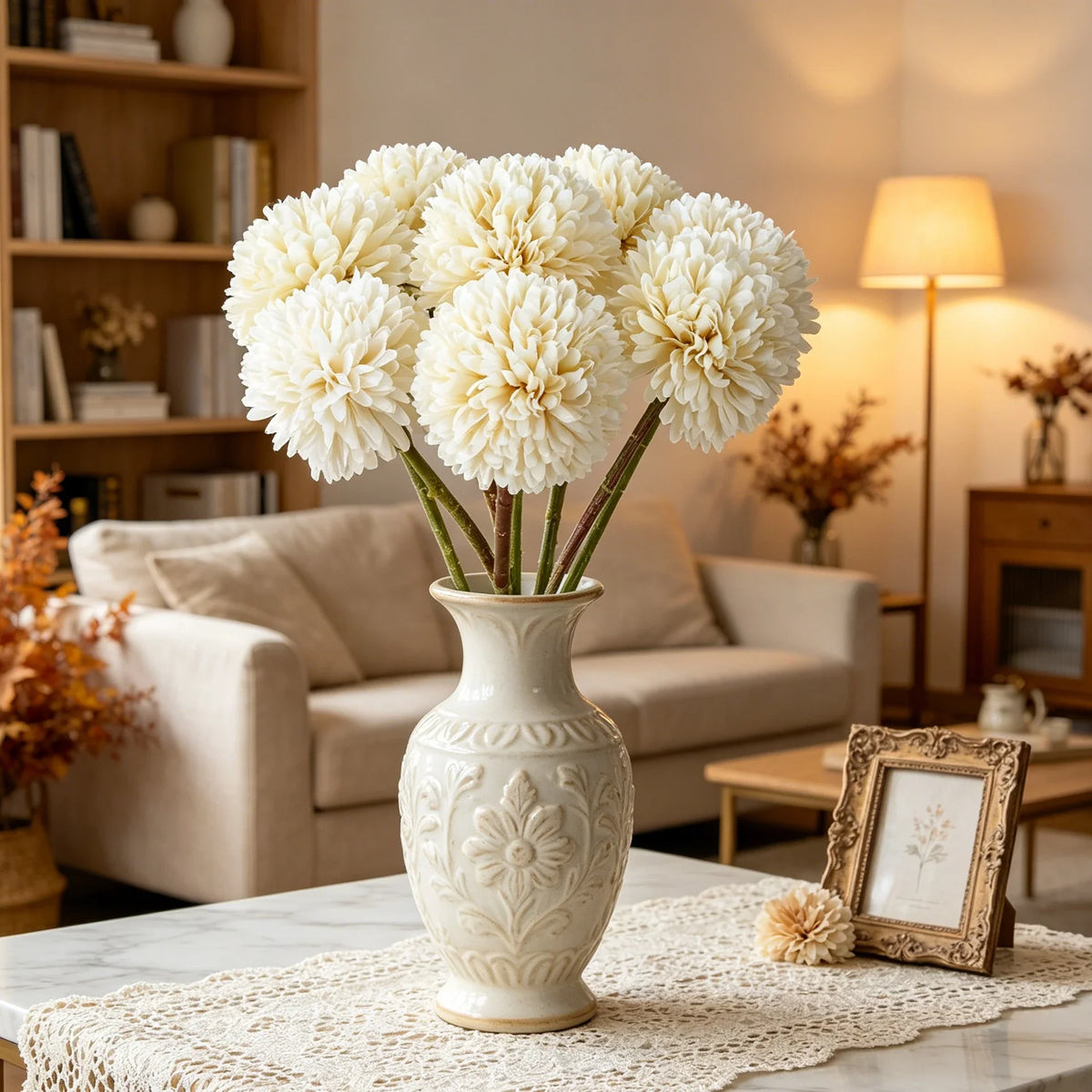 Artificial Silk Dandelion & Hydrangea Flowers – 10/20 Pcs