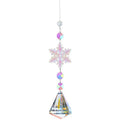 Creative Christmas Colorful Snowflake Pendant Acrylic Glass Rainbow
