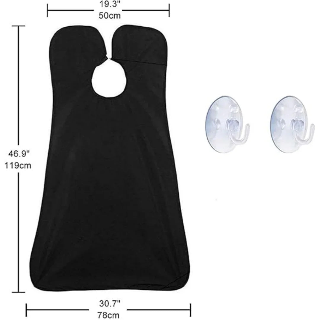 Men's Beard Shaving Apron with Suction Cups | Hair Catcher