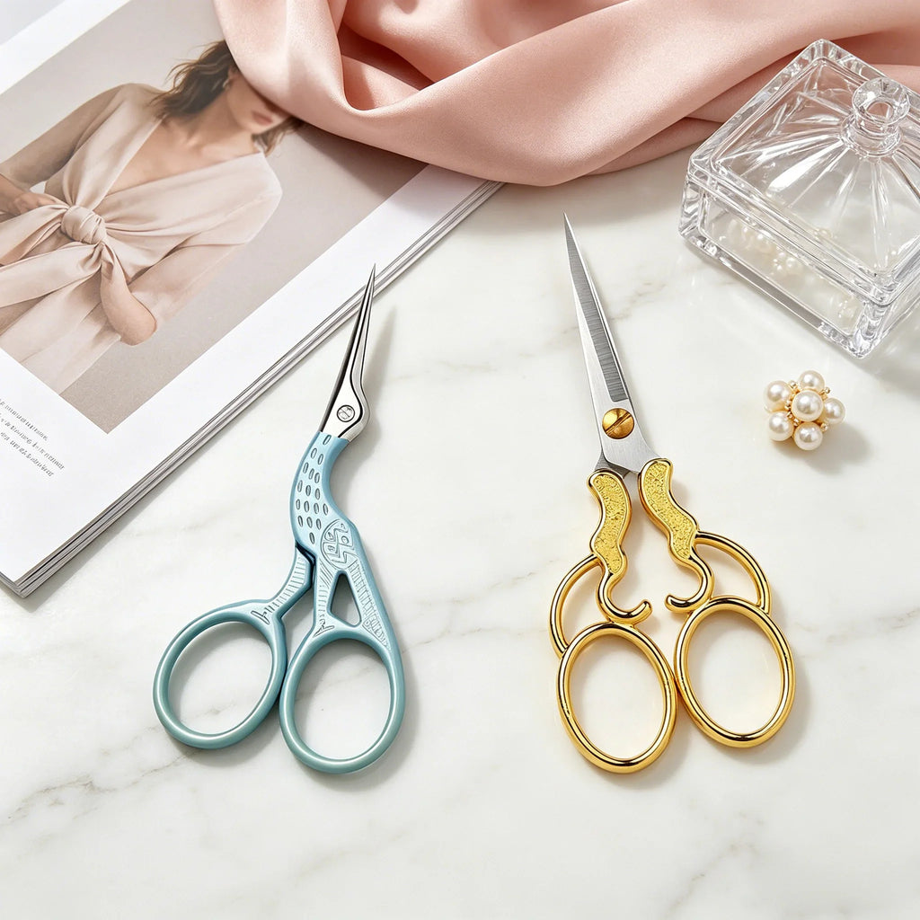 Vintage Tailor Scissors – Steel Craft & Sewing Shears 1/2 Pack