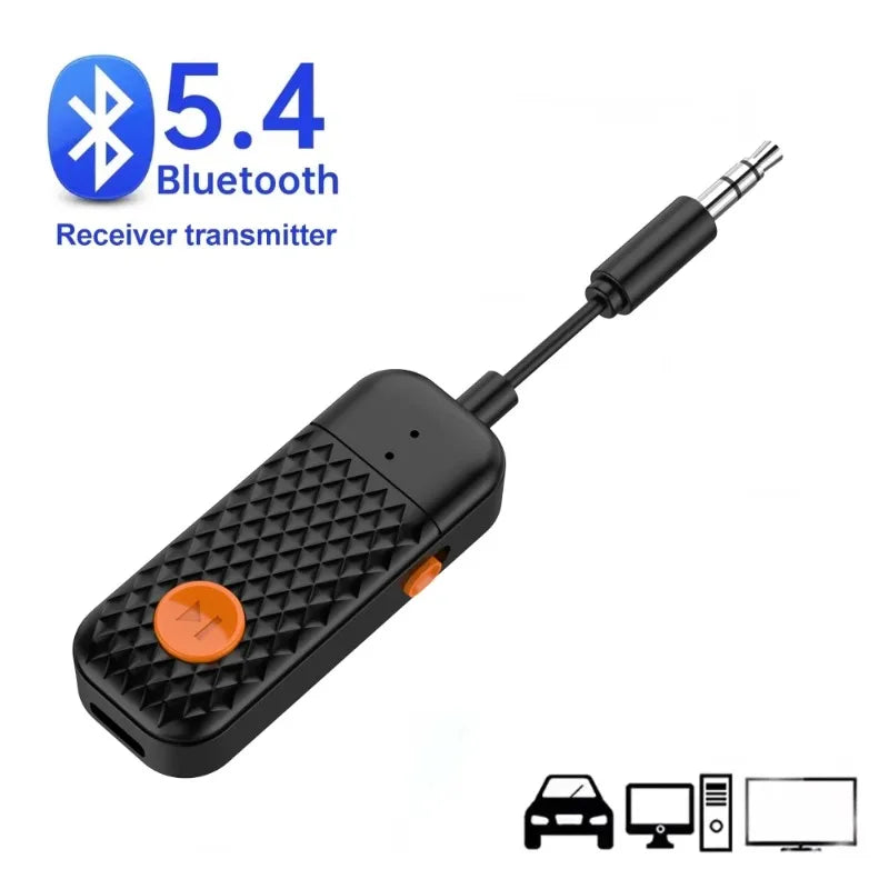 Bluetooth 5.4 Audio Transmitter & Receiver – 3.5mm AUX Adapter