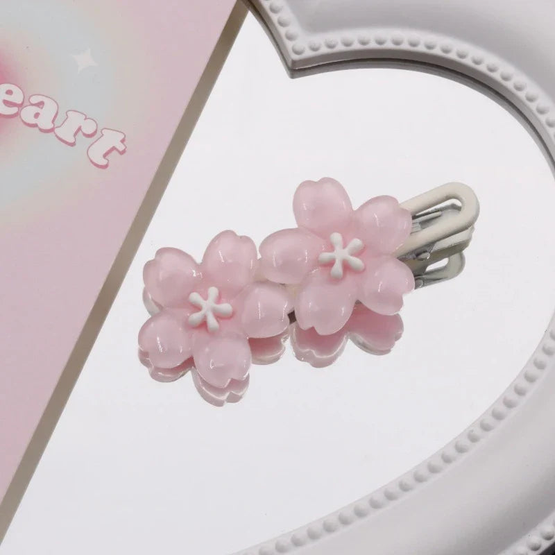 Anime Sakura Pink Flower Hair Clip – Cute Girl Barrette