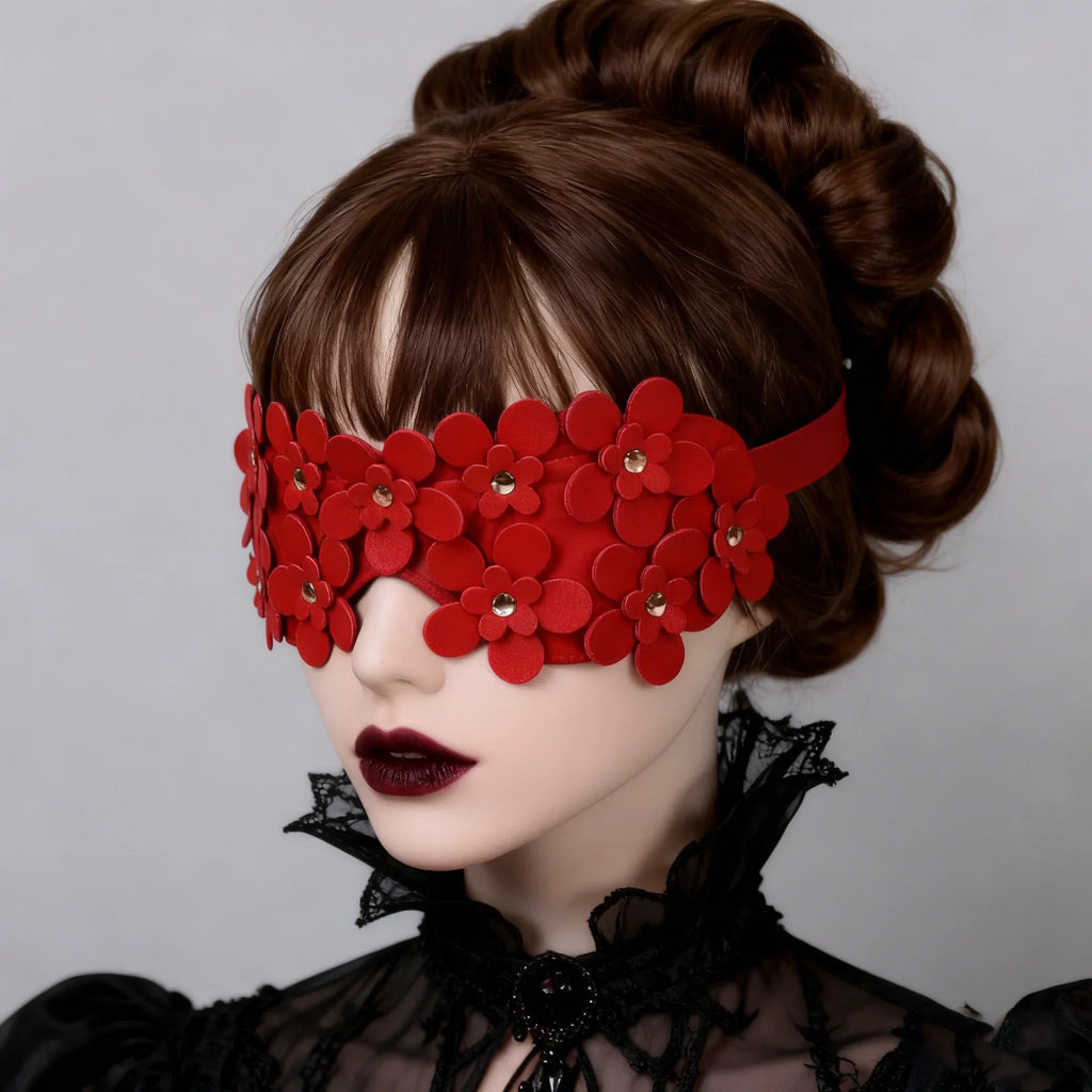 Fashion Leather Mask Men Women Sexy Bondage Half Face Fancy Masks