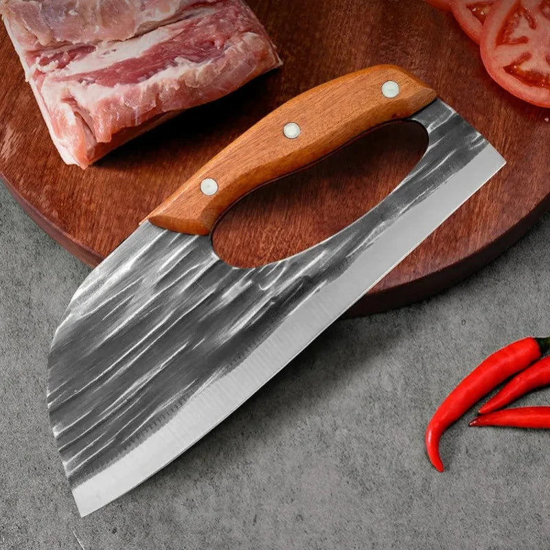 InLeung Forged Steel Meat Cleaver & Chef Knife | 21.8cm