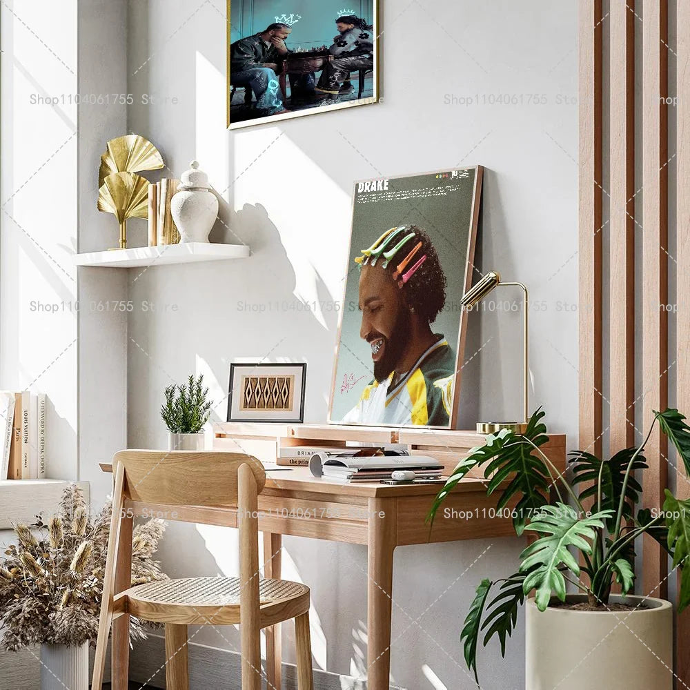 Drake Rapper Wall Poster – Self-Adhesive Waterproof Art Sticker