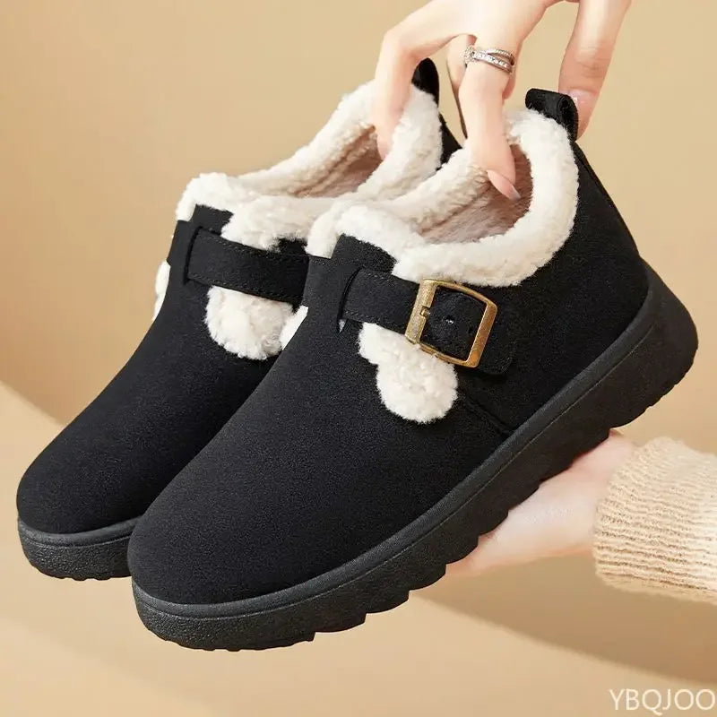 Women's Winter Plush Cotton Ankle Boots | Cozy Slip-On