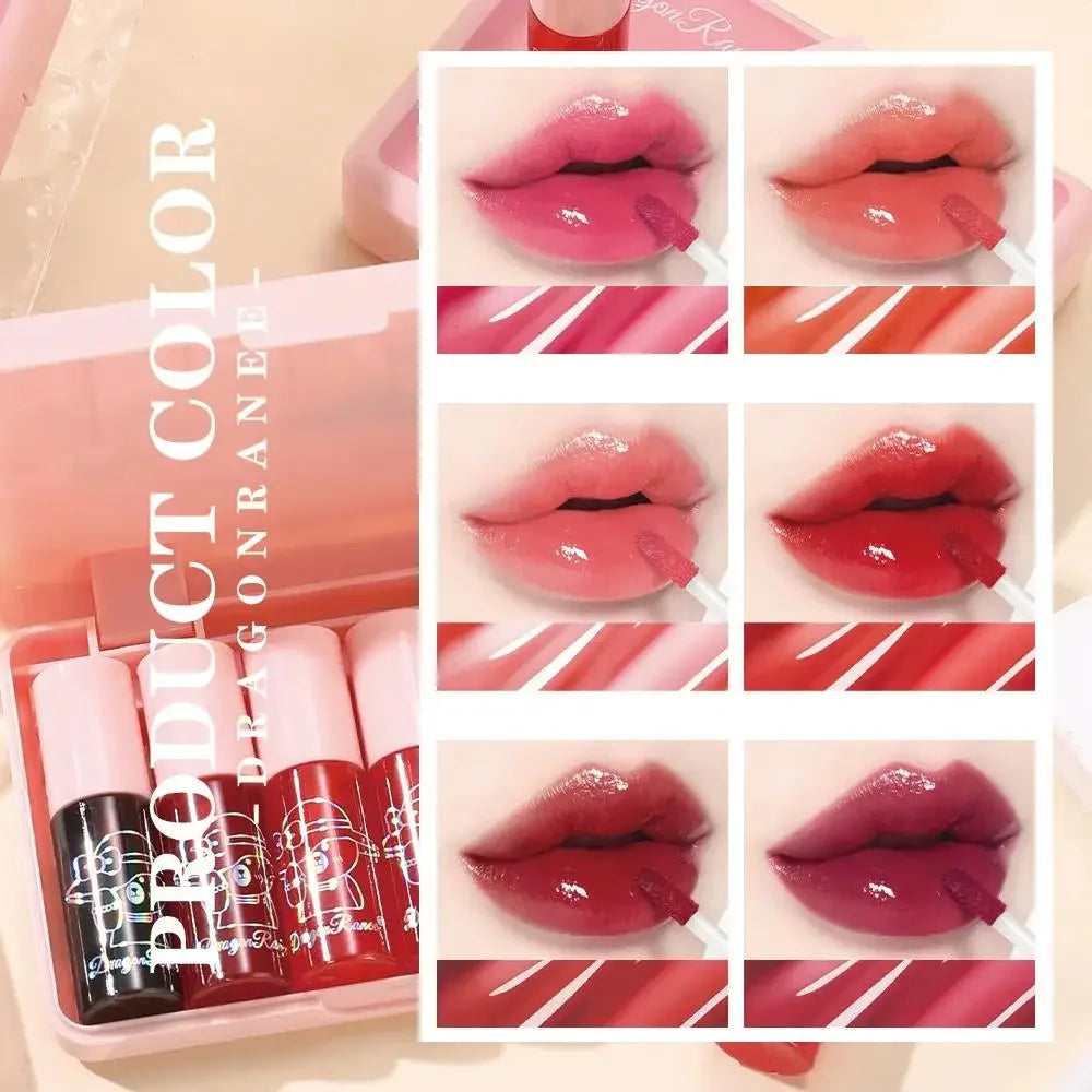 Dragon Ranee Mirror Lip Gloss Set – 6 Mini Long-Lasting Shades