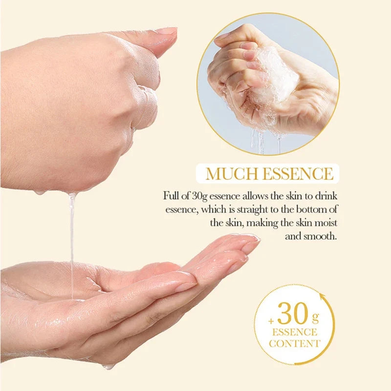 BIOAQUA Snail Face Mask 10-Pack – Hydrating & Brightening
