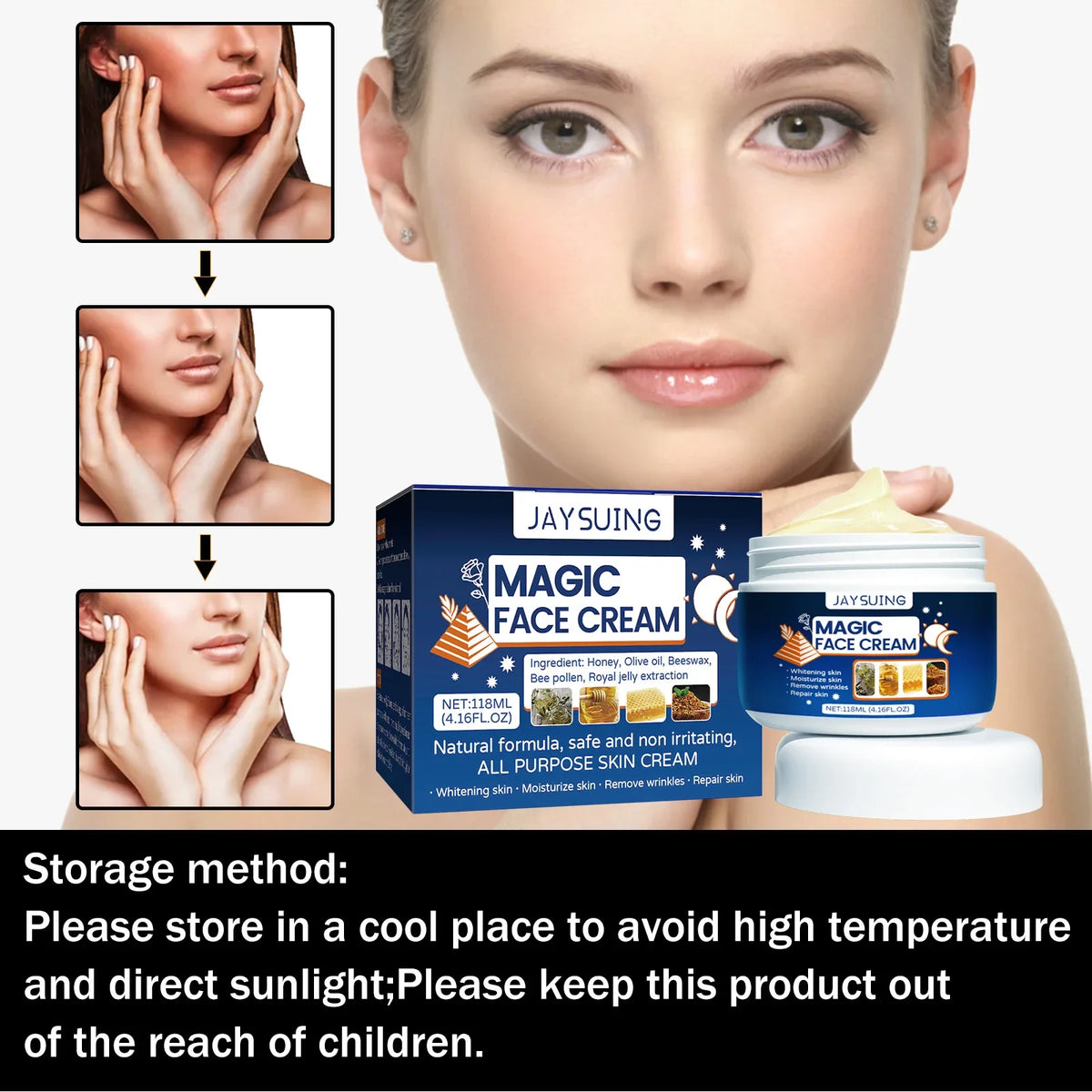 Jaysuing Anti-Aging Face Cream – Moisturizing & Brightening 118ml