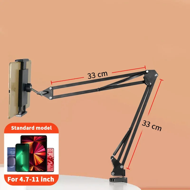 Tablet Holder for Bed – 90cm Metal Arm 360° Rotating Mount