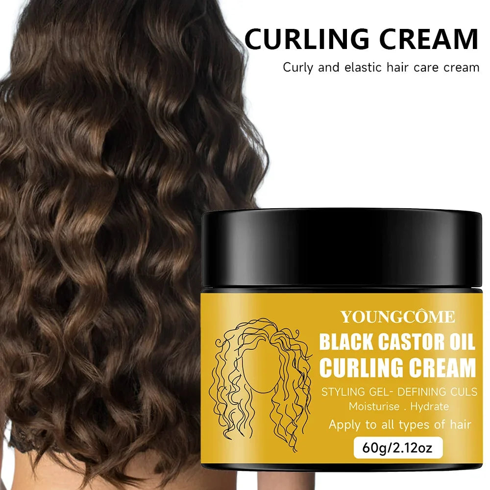 Black Castor Oil Curl Defining Cream – Anti-Frizz & Hydrating