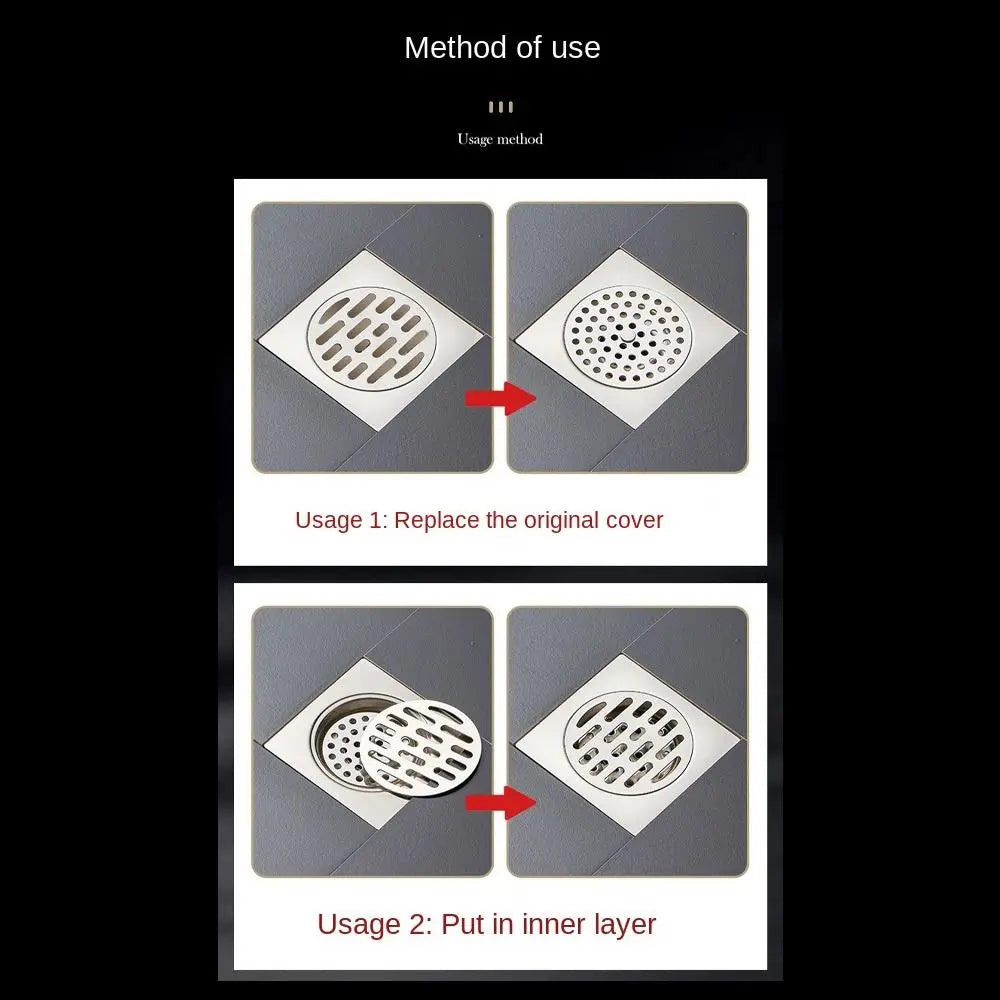 Durable Stainless Steel Floor Drain Net Cover Round Square Shape