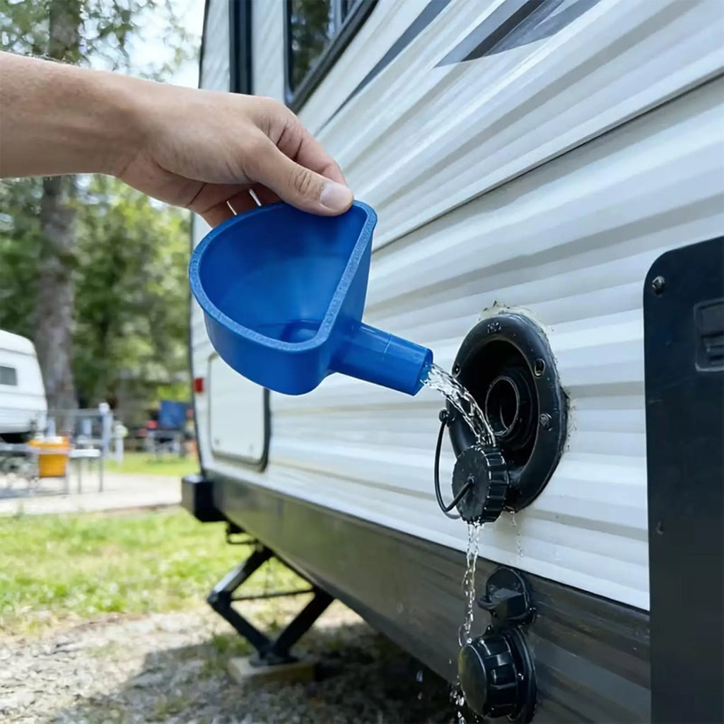 Funnel Water Fill RV Wide Mouth Portable Filler Tank Trailer Van