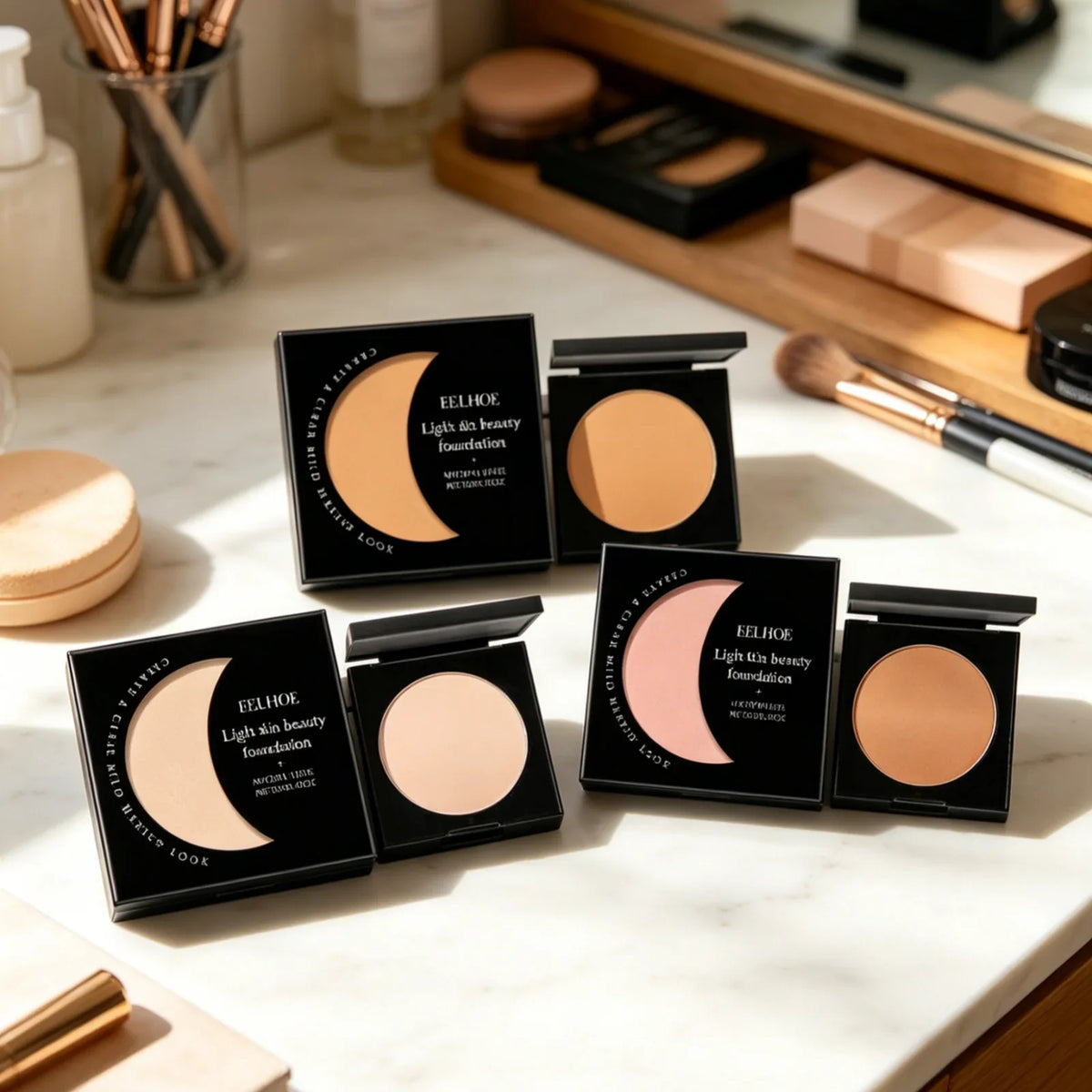 EELHOE Foundation Powder – Waterproof, Long-Lasting Coverage