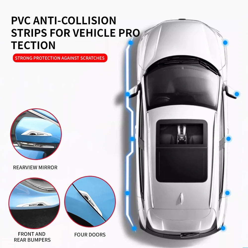 4-Pack Car Door Guard Anti-Scratch Strips – Universal Fit