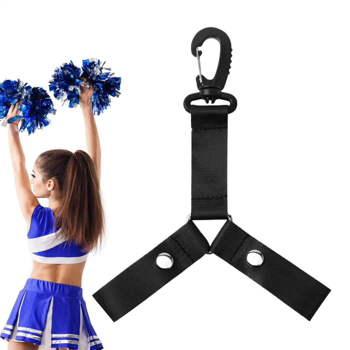Cheerleading Pom Holder Cheer Bag Organizer with Snap Button