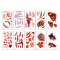 Halloween Wound Scar Tattoo Stickers – 10 Sheets, 120+ Designs